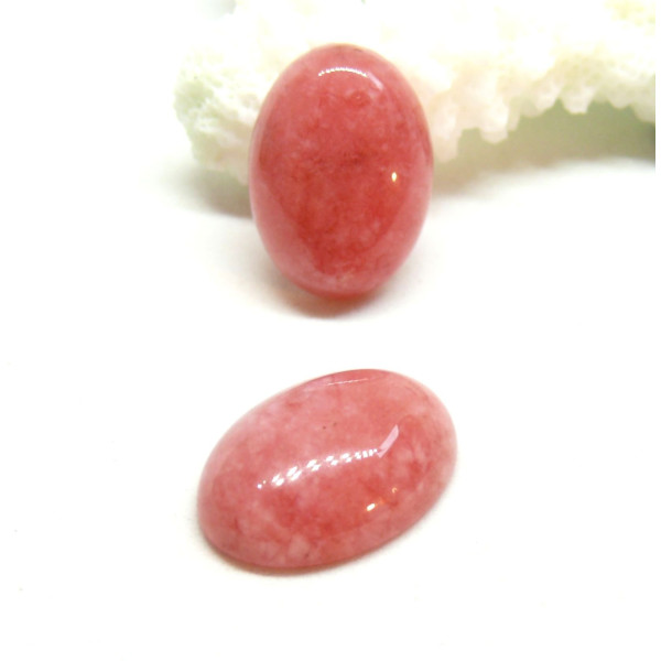 Cabochons 13 par 18mm, Jade Teintée Coloris 01C