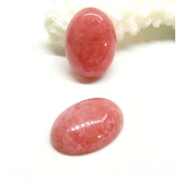Cabochons 13 par 18mm, Jade Teintée Coloris 01C
