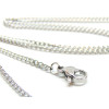 Colliers Maille gourmette 2 par 1 mm, Acier Inoxydable 304, finition Argenté