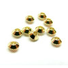 Perles Intercalaires, Rondelles Soucoupe  Bicône 4 par 2mm, Laiton, finition Doré à l'or fin 24K