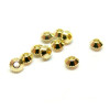 Perles Intercalaires, Rondelles Soucoupe  Bicône 4 par 2mm, Laiton, finition Doré à l'or fin 24K