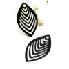 Estampes, pendentifs Multi Ovales 41mm, métal coloris NOIR