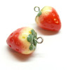 Pendentifs Fraise 22mm,Acrylique