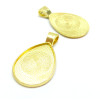 Supports de pendentifs Goutte 18 par 25 mm, Qualité Extra, laiton finition Doré