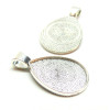 Supports de pendentifs Goutte 18 par 25 mm, Qualité Extra, laiton finition Argent Antique