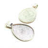 Supports de pendentifs Goutte 18 par 25 mm, Qualité Extra, laiton finition Argent Antique