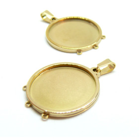 Support de Pendentif, Multiconnecteur, Chandelier avec Bélière, Acier Inoxydable 304, Placage IONIQUE Doré