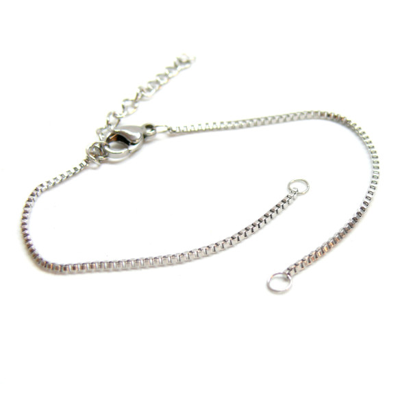 Bracelets Intercalaire, maille Vénitienne, Acier Inoxydable 316 Argenté