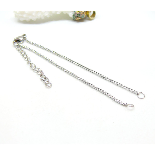 Bracelets Intercalaire, maille Vénitienne, Acier Inoxydable 316 Argenté