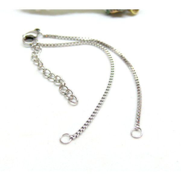 Bracelets Intercalaire, maille Vénitienne, Acier Inoxydable 316 Argenté