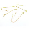 Boucles d'oreille Crochets 28mm, Acier Inoxydable 316, finition Doré à l'or fin 18K