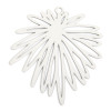 Pendentifs, Estampes Fleurs, Feu d'artifice 38mm, Acier Inoxydable 304 finition Argenté, fabrication de bijoux