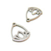 Pendentifs, Fleur de Lotus 13 mm, Acier Inoxydable 304 coloris Argenté