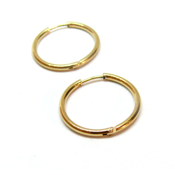 Créoles Rondes 22 mm – Épaisseur 2 mm – Acier Inoxydable 304 – Finition Doré