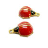 Pendentifs Coccinelle 12mm – Résine Émaillée & Acier Inoxydable 304 Doré à l'Or Fin 18K