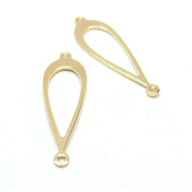 Connecteurs Goutte allongée 30mm – Laiton Doré à l'or fin 24K