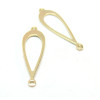 Connecteurs Goutte allongée 30mm – Laiton Doré à l'or fin 24K