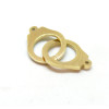 Pendentif, Connecteur Menottes , Acier Inoxydable 304, finition Doré à l'or fin 18K