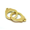 Pendentif, Connecteur Menottes , Acier Inoxydable 304, finition Doré à l'or fin 18K