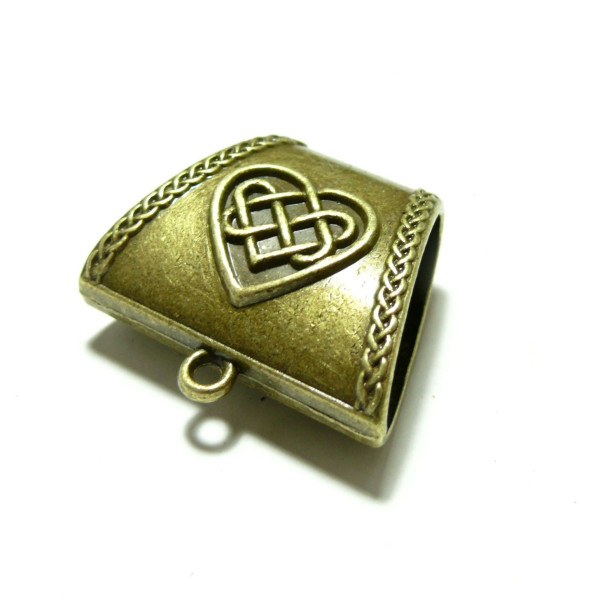 Grandes Bélières Accroche foulard, laiton finition Bronze