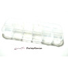 Boite box de rangement rectangle avec couvercle 12 compartiments apprêt, perles