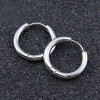 Créoles Rondes 13mm, épaisseur 2.5mm, Acier Inoxydable 304 finition Argenté