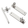 Boucles d'oreilles, Puces Rectangle 25 par 5mm avec trou, Acier Inoxydable 304, finition ARGENT