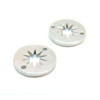Pendentifs, Connecteurs Rond avec Etoile 10mm, Acier Inoxydable 304 finition Argent