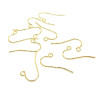 Boucles d'oreille Crochet Simple 22.5mm, Laiton finition Doré à l'or fin 18K