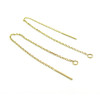 Chaines pour boucle d'oreille 10.5 cm, Acier Inoxydable 304, finition Doré à l'or fin 18K