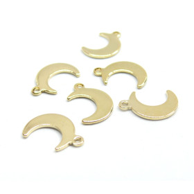 Pendentifs Lune 11mm – Acier Inoxydable 304 Doré à l'Or fin 24K