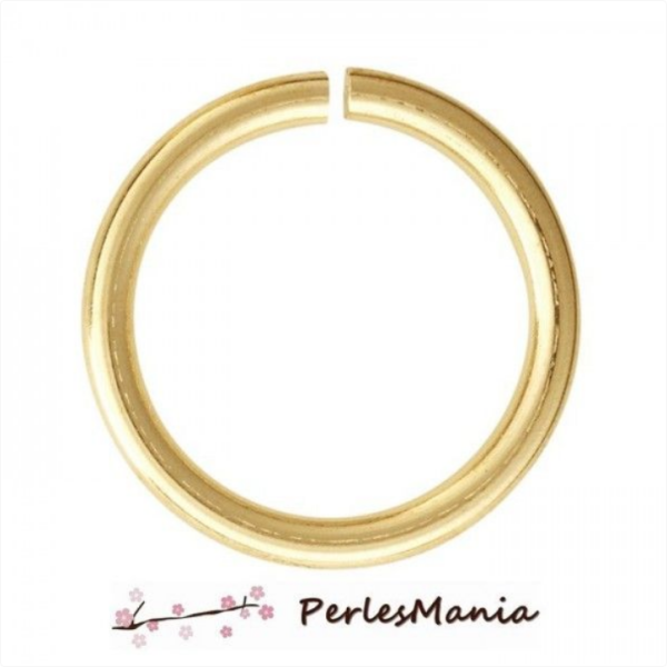 Anneaux de jonction 3 par 0.6mm, ACIER INOXYDABLE 304, finition Doré à l'or fin 18K