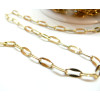 Chaine Fantaisie, Acier Inoxydable 304, finition Doré à l'or fin 18K, Placage IONIQUE