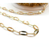 Chaine Fantaisie, Acier Inoxydable 304, finition Doré à l'or fin 18K, Placage IONIQUE