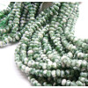 Perles rondelles facettées 4 par 2.5mm, Jaspe Vert Blanc