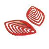 Estampes, pendentifs Multi Ovales 41mm métal coloris Rouge