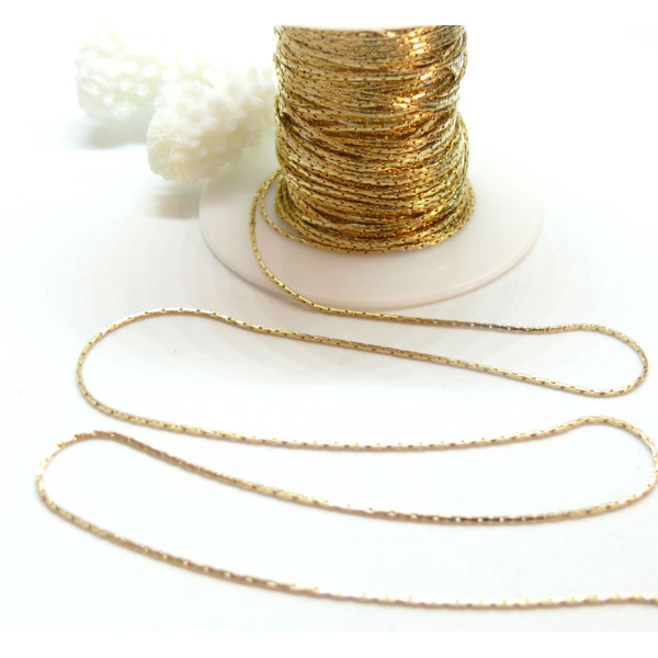 Chaine, maille Grain de Riz 0.8mm, Acier Inoxydable 304, finition Doré, Placage IONIQUE