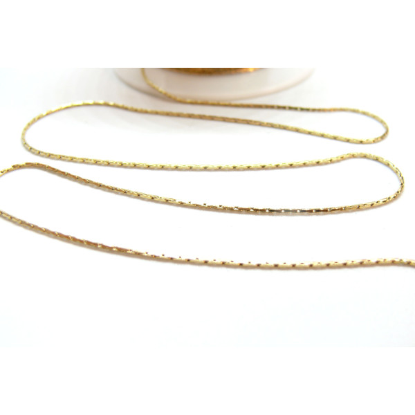 Chaine, maille Grain de Riz 0.8mm, Acier Inoxydable 304, finition Doré, Placage IONIQUE