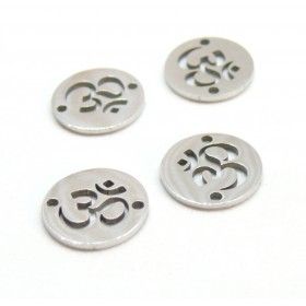 Pendentifs Connecteurs Yoga Ohm 12mm – Acier Inoxydable 304 Argenté