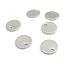 Pendentifs, médaillons, médaille à graver 8mm, Acier Inoxydable finition Argenté