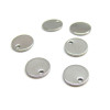 Pendentifs, médaillons, médaille à graver 8mm, Acier Inoxydable finition Argenté