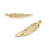 Pendentif Plume 15mm, Acier Inoxydable 316L finition Doré, Placage IONIQUE