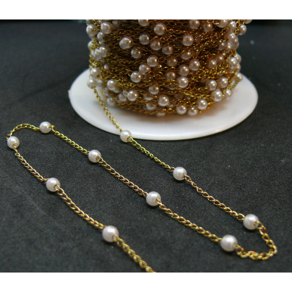 Chaine Fantaisie, Acier Inoxydable 316, finition Doré à l'or fin 18K, Placage IONIQUE