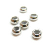 Perles Stopper 8 par 3.5mm avec trou 2mm, Acier Inoxydable 304 finition Argenté