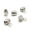 Bélières, attache pendentif  7 par 5 mm, Acier Inoxydable 304 finition Argenté