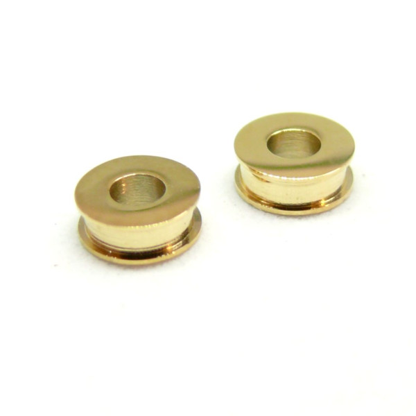 Perle Intercalaire Rondelles 6 par 2mm, Acier Inoxydable 304, Doré à l'or fin 14K, Placage IONIQUE