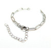 Bracelets Intercalaire, maille Rectangle, Acier Inoxydable 304 finition Argenté