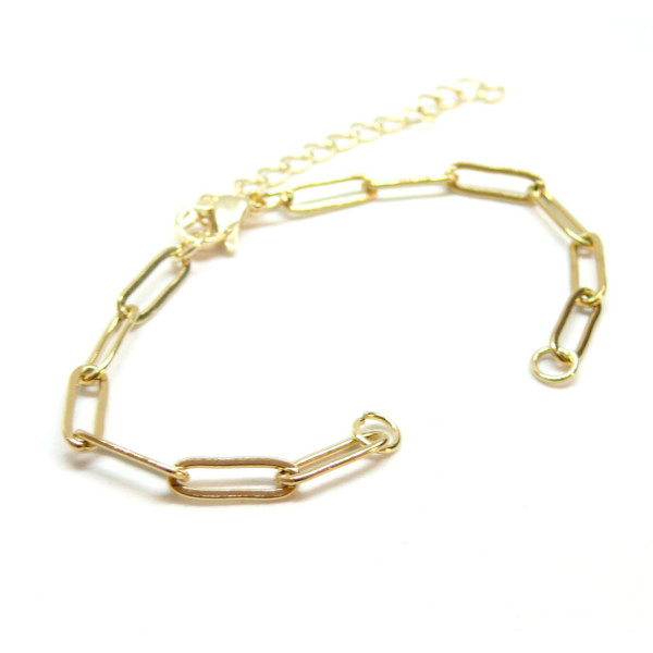 Bracelet Intercalaire, maille Rectangle, Acier Inoxydable 304 finition Doré