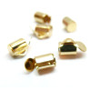 Embouts Pince Tubes 5.5mm Miyuki, Tissage, Chaine à Billes, Acier Inoxydable 304 finition Doré  à l'or fin 18K