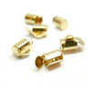 Embouts Pince Tubes 5.5mm Miyuki, Tissage, Chaine à Billes, Acier Inoxydable 304 finition Doré  à l'or fin 18K